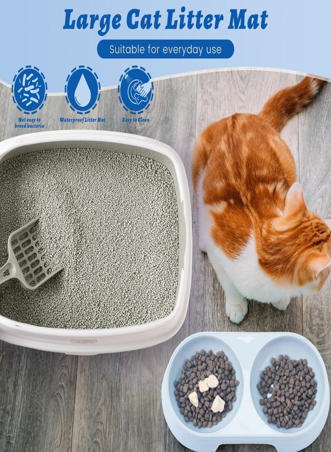 Sliner مجموعة أدوات بدء استخدام صندوق فضلات القطط الصغيرة من سلاينر، 7 قطع، صندوقان بلاستيكيان صغيران لتدريب القطط على الدخول المنخفض مع مجرفة، وعاءان مزدوجان للقطط وحصيرة للقطط الصغيرة داخل المنزل (رمادي) - Image 5